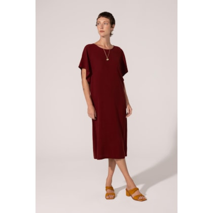 Vestido Yogini Liocel Dalva Bordo