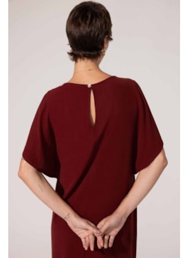 Vestido Yogini Liocel Dalva Bordo