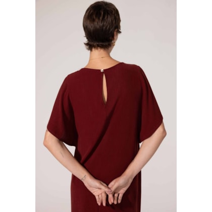 Vestido Yogini Liocel Dalva Bordo