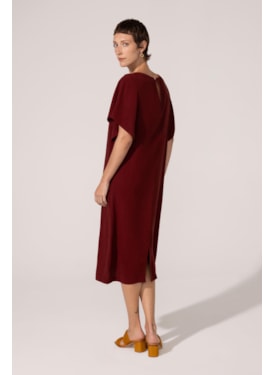 Vestido Yogini Liocel Dalva Bordo
