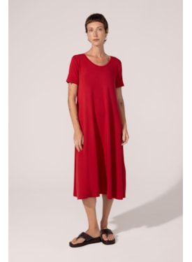 Vestido Yogini Moletom Bambu Evase (46) Amora