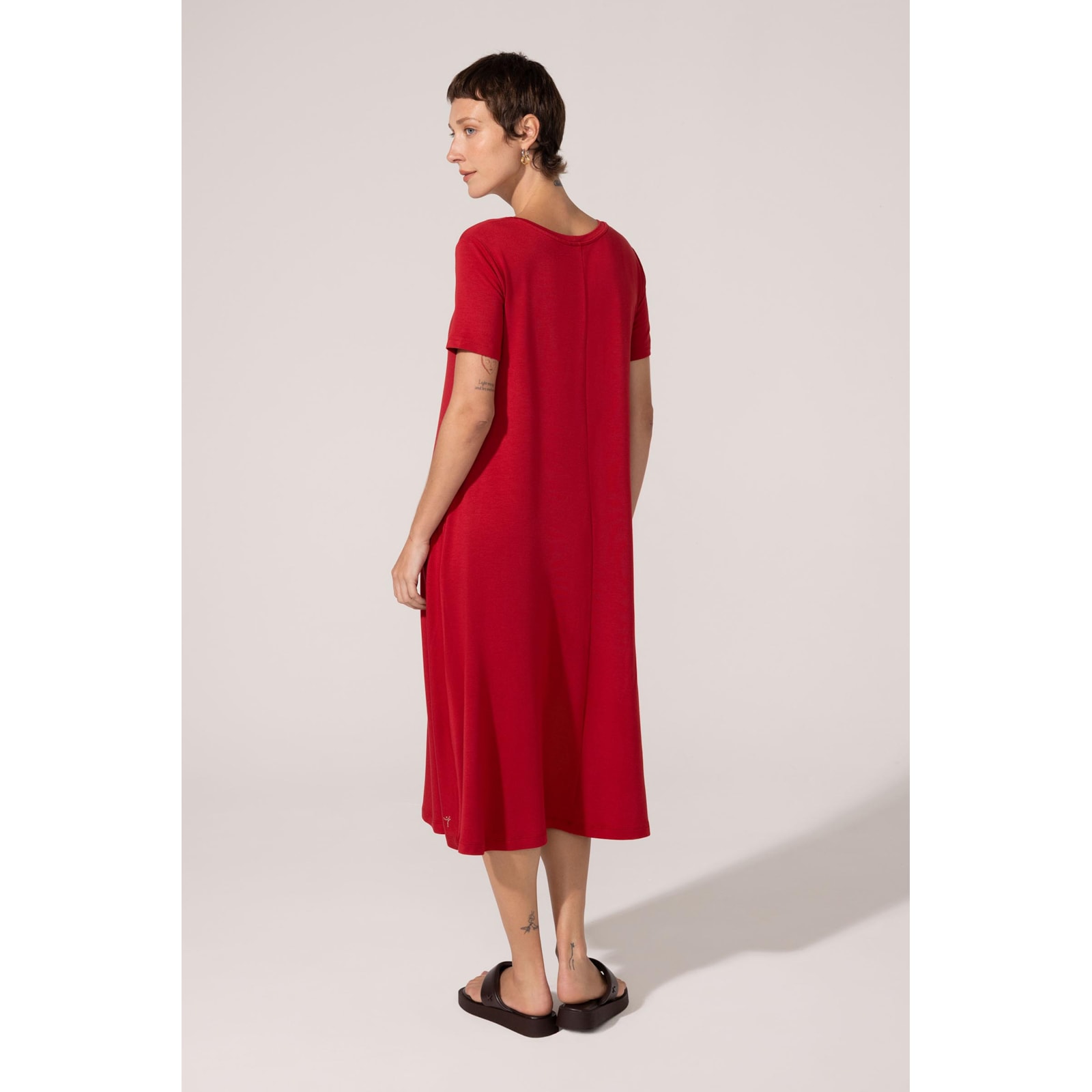 Vestido Yogini Moletom Bambu Evase (46) Amora