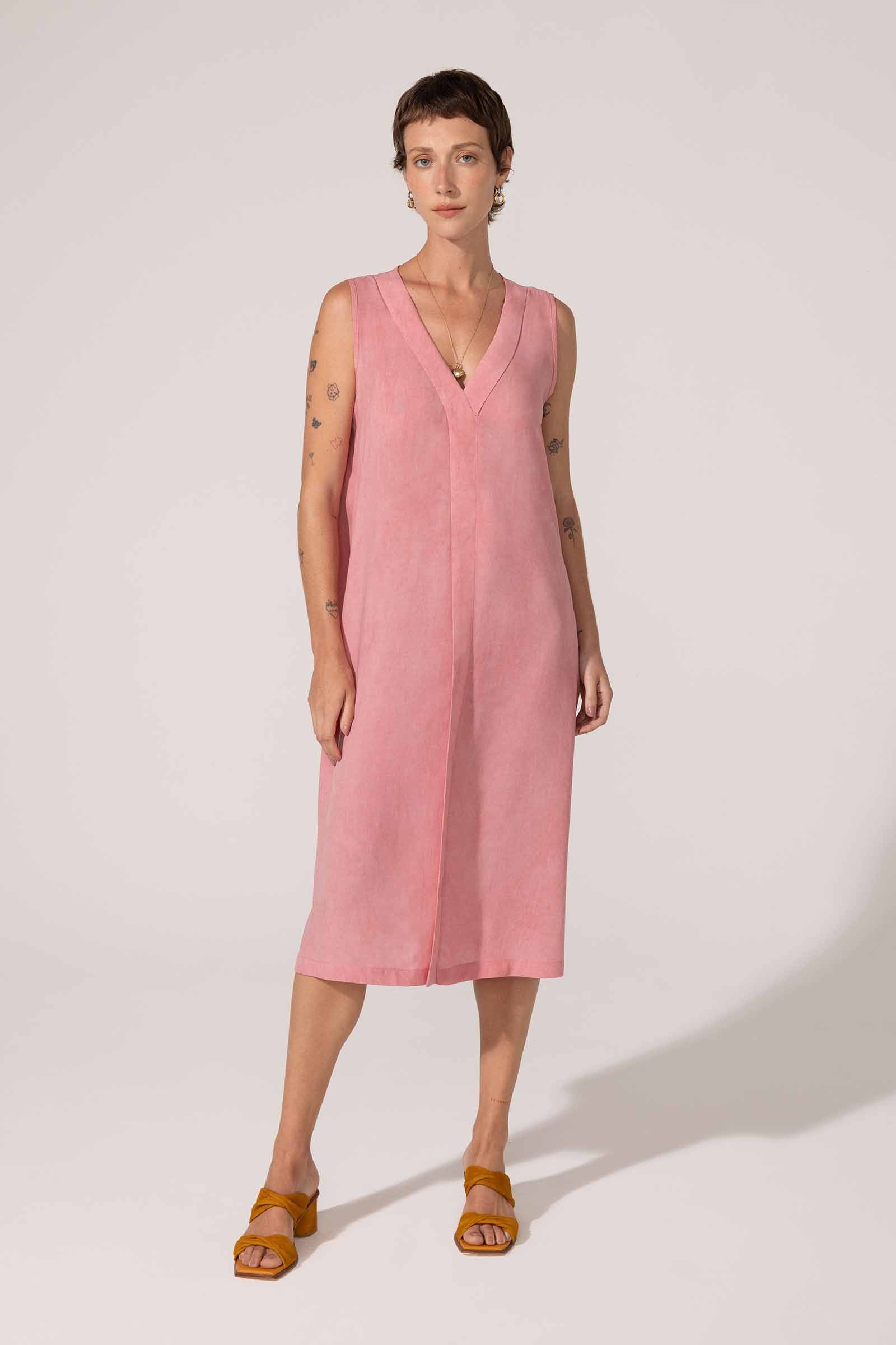 Vestido Yogini Regata Carine Rosa Escuro