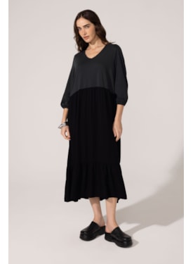 Vestido Yogini Silvia Preto