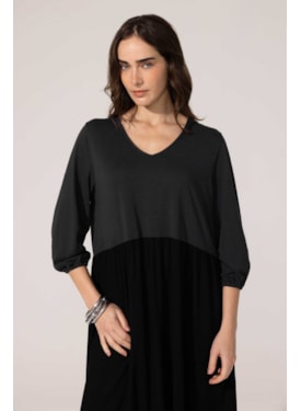 Vestido Yogini Silvia Preto